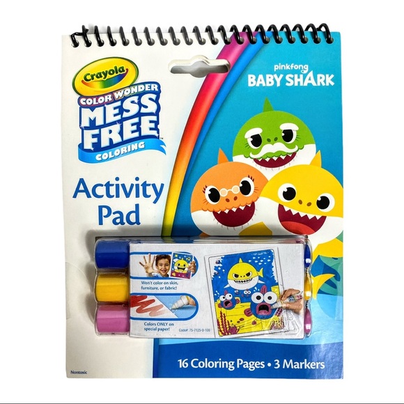 New Crayola/pinkfong BABY SHARK Mess Free Activity Pad - Picture 3 of 8